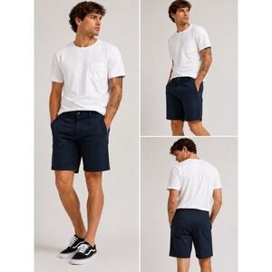 Volcom Men's Hybrid Shorts Navy Chinos Modern Stretch Size 40 Waist Skatecore